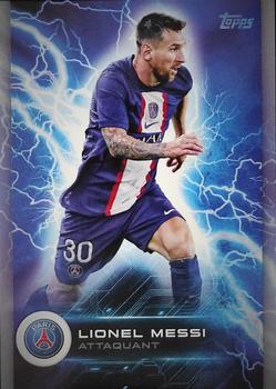 2022-23 Topps Paris Saint-Germain Fan Set - Super Electric #PAS-4 Lionel Messi Front