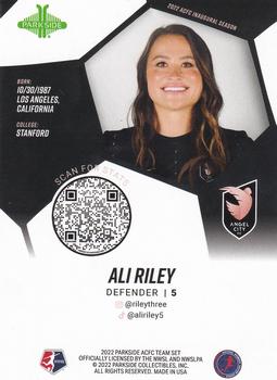 2022 Parkside NWSL Angel City FC Inaugural #NNO Ali Riley Back