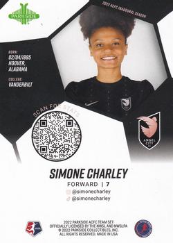 2022 Parkside NWSL Angel City FC Inaugural #NNO Simone Charley Back