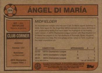 2023 Topps Living UEFA Club Competitions #514 Angel Di Maria Back