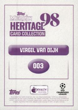 2022-23 Merlin Heritage 98 UEFA Club Competitions #003 Virgil van Dijk Back