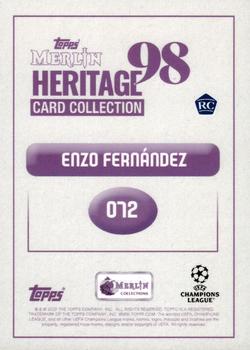 2022-23 Merlin Heritage 98 UEFA Club Competitions #072 Enzo Fernandez Back