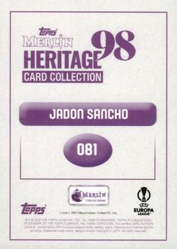 2022-23 Merlin Heritage 98 UEFA Club Competitions #081 Jadon Sancho Back