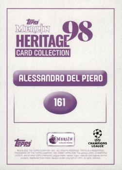 2022-23 Merlin Heritage 98 UEFA Club Competitions #161 Alessandro Del Piero Back