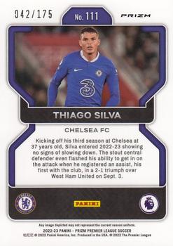 2022-23 Panini Prizm Premier League - Prizms Blue #111 Thiago Silva Back