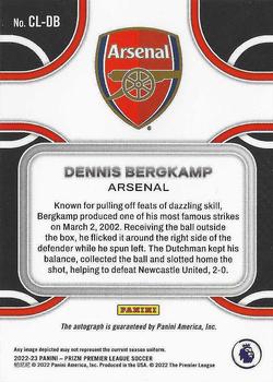 2022-23 Panini Prizm Premier League - Club Legends Signatures #CL-DB Dennis Bergkamp Back