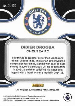 2022-23 Panini Prizm Premier League - Club Legends Signatures #CL-DD Didier Drogba Back
