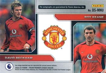 2022-23 Panini Prizm Premier League - Dual Signatures #DS-MNU David Beckham / Roy Keane Back