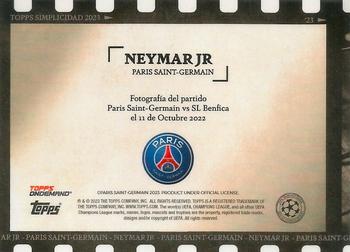 2022-23 Topps Simplicidad UEFA Club Competitions #NNO Neymar Jr Back