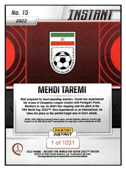 2022 Panini Instant FIFA World Cup Qatar #15 Mehdi Taremi Back