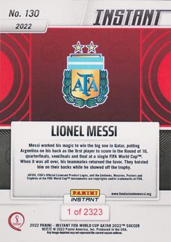 2022 Panini Instant FIFA World Cup Qatar #130 Lionel Messi Back