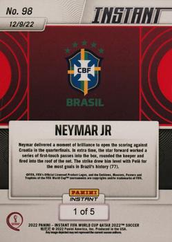 2022 Panini Instant FIFA World Cup Qatar - Versicolor #98 Neymar Jr Back