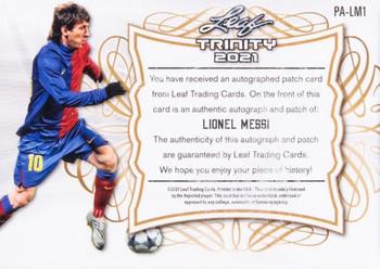 2021 Leaf Trinity - Purple #PA-LM1 Lionel Messi Back