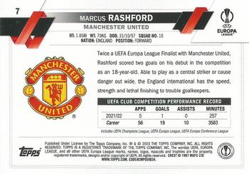 2022-23 Topps UEFA Club Competitions #7 Marcus Rashford Back