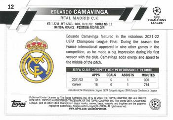 2022-23 Topps UEFA Club Competitions #12 Eduardo Camavinga Back