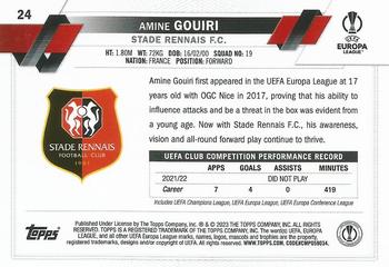 2022-23 Topps UEFA Club Competitions #24 Amine Gouiri Back