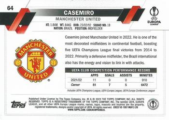 2022-23 Topps UEFA Club Competitions #64 Casemiro Back