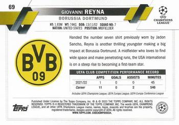 2022-23 Topps UEFA Club Competitions #69 Giovanni Reyna Back