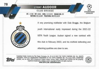 2022-23 Topps UEFA Club Competitions #78 Lynnt Audoor Back