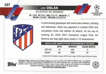 2022-23 Topps UEFA Club Competitions #107 Jan Oblak Back