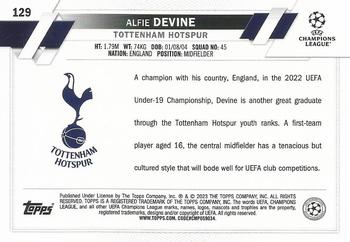 2022-23 Topps UEFA Club Competitions #129 Alfie Devine Back