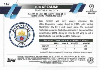 2022-23 Topps UEFA Club Competitions #142 Jack Grealish Back