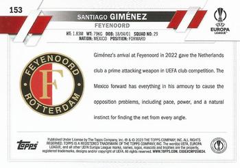 2022-23 Topps UEFA Club Competitions #153 Santiago Giménez Back