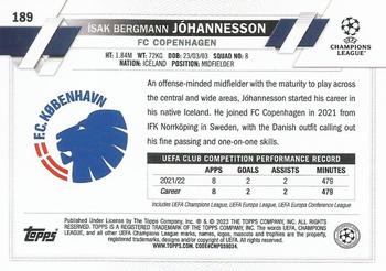 2022-23 Topps UEFA Club Competitions #189 Ísak Bergmann Jóhannesson Back
