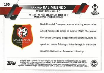 2022-23 Topps UEFA Club Competitions #195 Arnaud Kalimuendo Back
