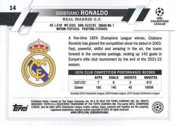 2022-23 Topps UEFA Club Competitions #14 Cristiano Ronaldo Back