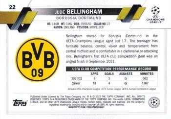 2022-23 Topps UEFA Club Competitions #22 Jude Bellingham Back