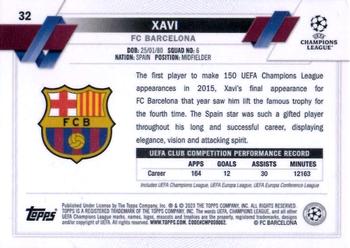 2022-23 Topps UEFA Club Competitions #32 Xavi Back