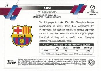 2022-23 Topps UEFA Club Competitions #32 Xavi Back