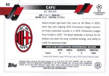 2022-23 Topps UEFA Club Competitions #93 Cafu Back