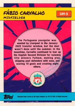2022-23 Topps Liverpool Fan Set - Heroes #LIH-5 Fábio Carvalho Back