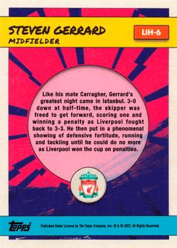 2022-23 Topps Liverpool Fan Set - Heroes #LIH-6 Steven Gerrard Back