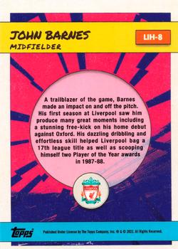 2022-23 Topps Liverpool Fan Set - Heroes #LIH-8 John Barnes Back