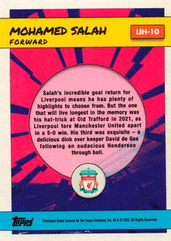 2022-23 Topps Liverpool Fan Set - Heroes #LIH-10 Mohamed Salah Back