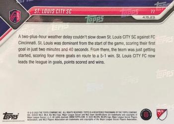 2023 Topps Now MLS - Orange #77 St. Louis City SC Back