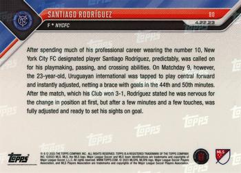 2023 Topps Now MLS - Orange #80 Santiago Rodríguez Back