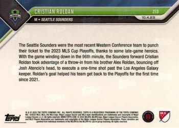 2023 Topps Now MLS - Orange #213 Cristian Roldan Back