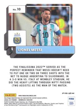 2022-23 Donruss - Optic Green Ice #10 Lionel Messi Back
