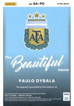 2022-23 Donruss - The Beautiful Game Autographs Green Ice #BA-PD Paulo Dybala Back