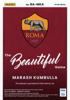 2022-23 Donruss - The Beautiful Game Autographs Orange Ice #BA-MKA Marash Kumbulla Back