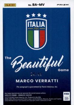 2022-23 Donruss - The Beautiful Game Autographs Red #BA-MV Marco Verratti Back