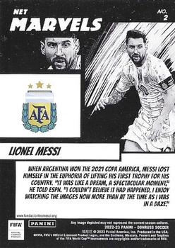 2022-23 Donruss - Net Marvels Green #2 Lionel Messi Back