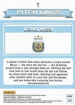 2022-23 Donruss - Pitch Kings Silver #1 Lionel Messi Back