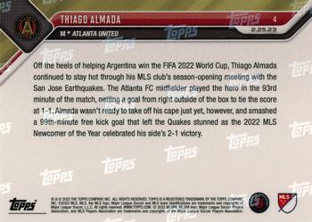 2023 Topps Now MLS - Red #4 Thiago Almada Back