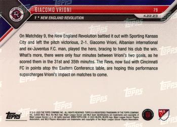 2023 Topps Now MLS - Red #79 Giacomo Vrioni Back