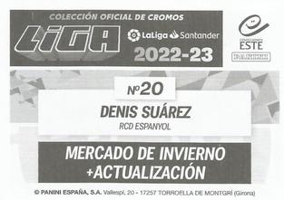 2022-23 Panini LaLiga Santander Este Stickers - Mercado de Invierno + Actualizacion #20 Denis Suarez Back